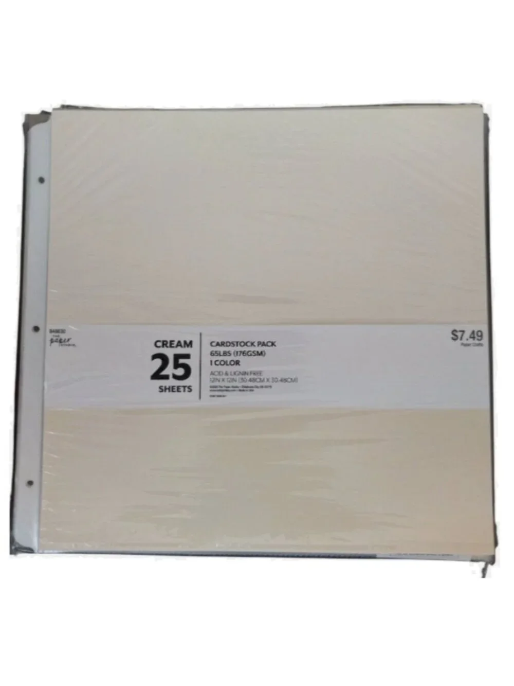 The Paper Studio 12 X 12 Refill Album Pages 50 Sheets and Cream Cardstock New